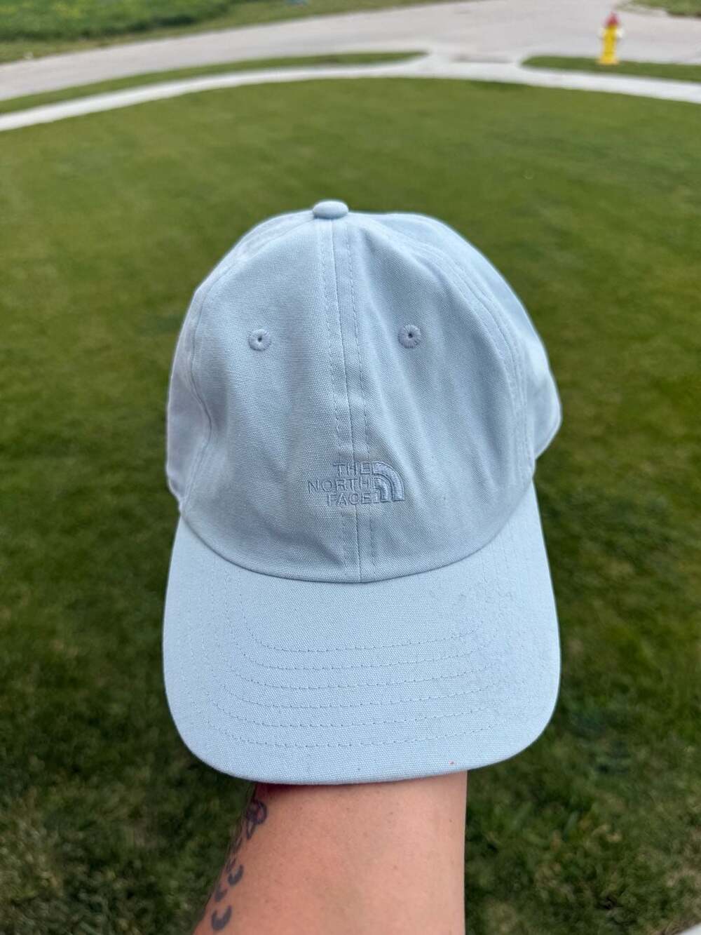 The North Face Unisex One Size Light Blue Cotton Baseball Cap